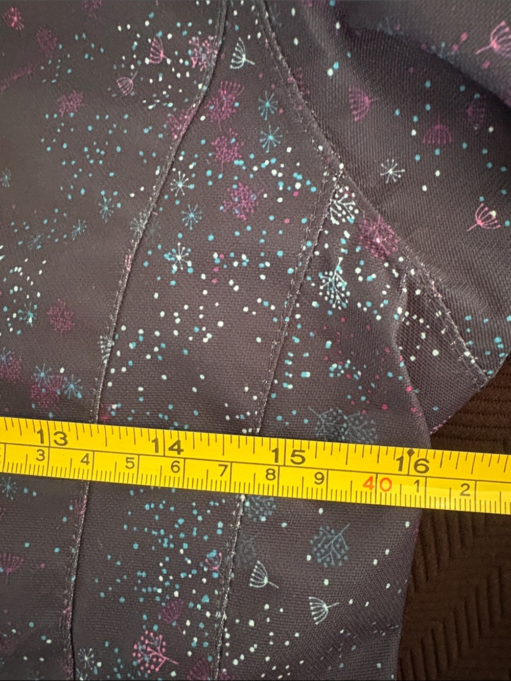 Paradox Girls Jacket Fleece Lined Pockets Hood Navy w/ Tiny Detail Print Large - Picture 13 of 14